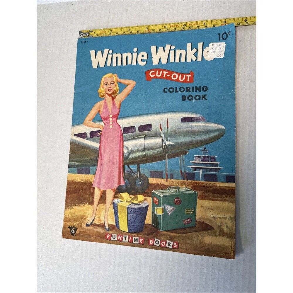 1953 Winnie Winkle Cut-Out Coloring Book Paper Doll Unused Pristine